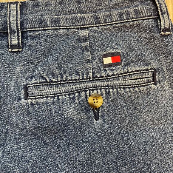 Tommy Hilfiger Denim Shorts Men's 36 Blue Jean Pleated Vintage Y2K Logo Casual - Picture 7 of 7